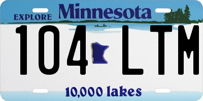 MN license plate 104LTM