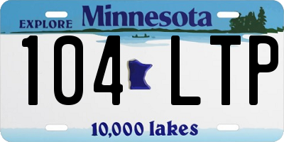 MN license plate 104LTP
