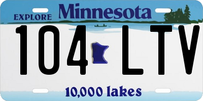 MN license plate 104LTV