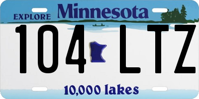 MN license plate 104LTZ