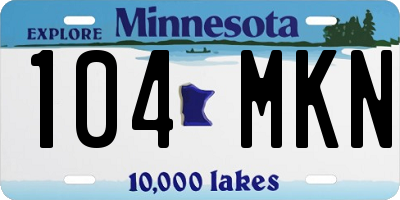 MN license plate 104MKN
