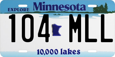 MN license plate 104MLL