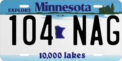 MN license plate 104NAG