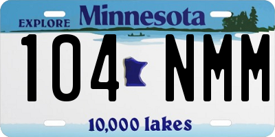 MN license plate 104NMM