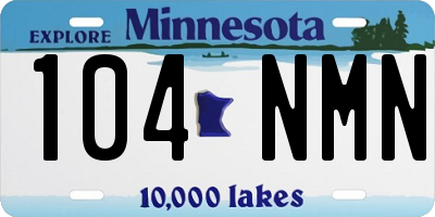 MN license plate 104NMN