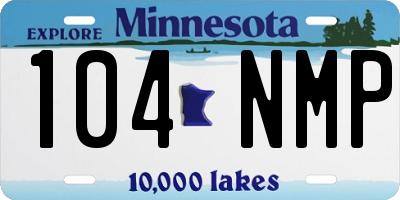 MN license plate 104NMP