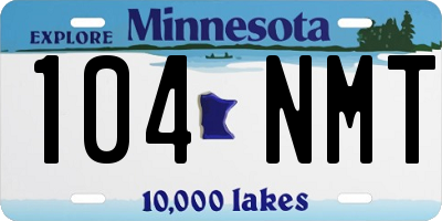 MN license plate 104NMT