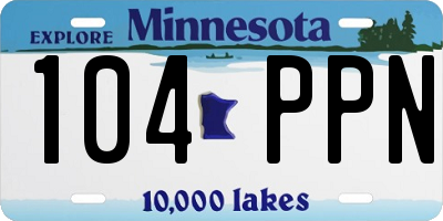 MN license plate 104PPN