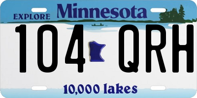 MN license plate 104QRH