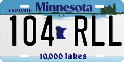 MN license plate 104RLL