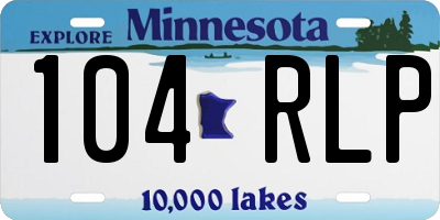 MN license plate 104RLP