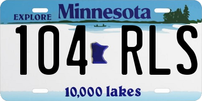 MN license plate 104RLS