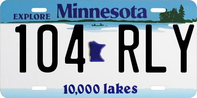 MN license plate 104RLY