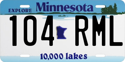 MN license plate 104RML