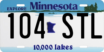 MN license plate 104STL