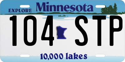MN license plate 104STP