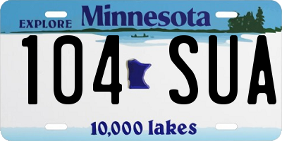 MN license plate 104SUA