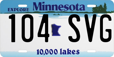 MN license plate 104SVG