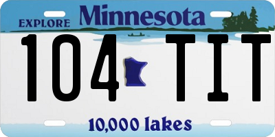 MN license plate 104TIT