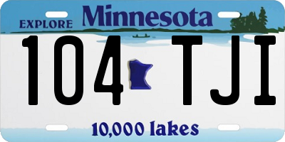 MN license plate 104TJI