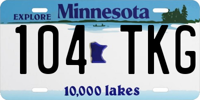 MN license plate 104TKG