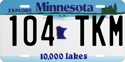 MN license plate 104TKM