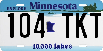 MN license plate 104TKT