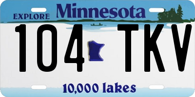 MN license plate 104TKV