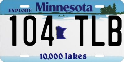 MN license plate 104TLB