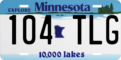 MN license plate 104TLG