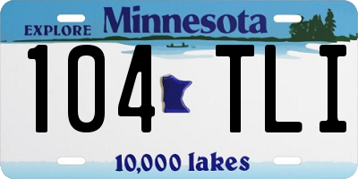 MN license plate 104TLI