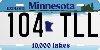 MN license plate 104TLL