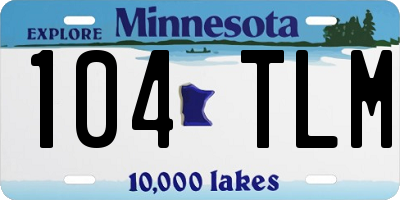MN license plate 104TLM