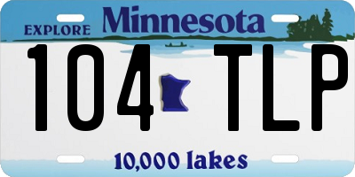 MN license plate 104TLP