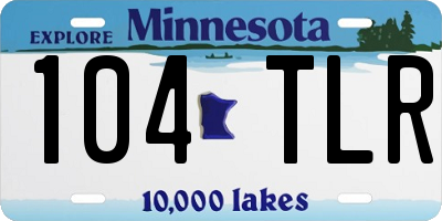 MN license plate 104TLR
