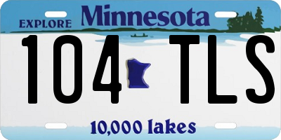 MN license plate 104TLS