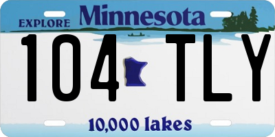 MN license plate 104TLY