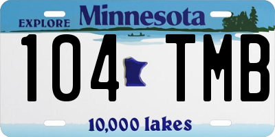 MN license plate 104TMB