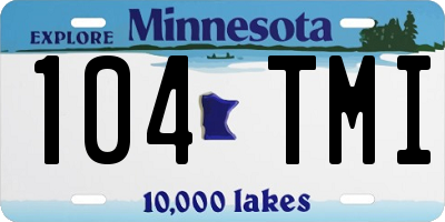 MN license plate 104TMI