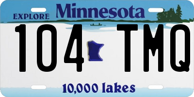 MN license plate 104TMQ