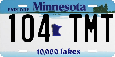 MN license plate 104TMT
