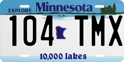 MN license plate 104TMX