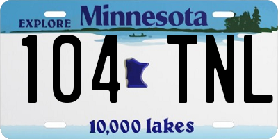 MN license plate 104TNL