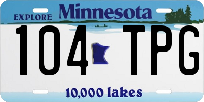 MN license plate 104TPG