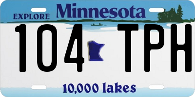 MN license plate 104TPH