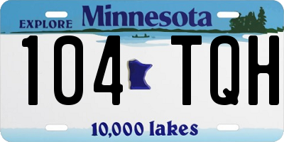 MN license plate 104TQH