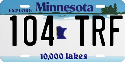 MN license plate 104TRF