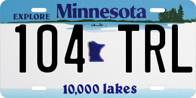 MN license plate 104TRL