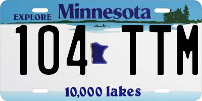 MN license plate 104TTM