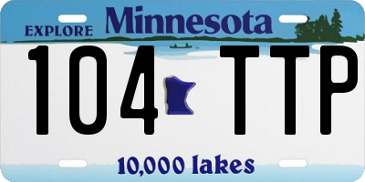 MN license plate 104TTP